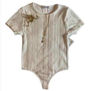 Bodysuit with different stitch patterns